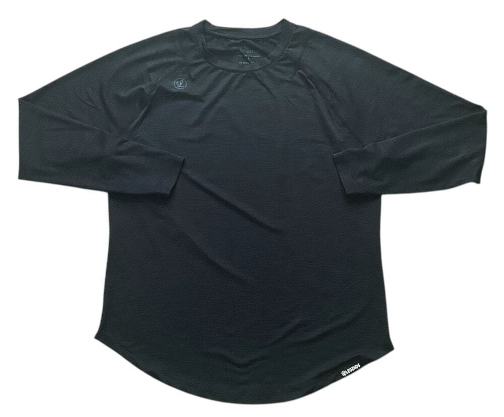 Legends Enzo Long Sleeve Performance Athletic Black Tee Men's Large